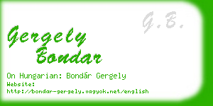 gergely bondar business card