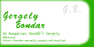 gergely bondar business card